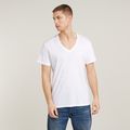 Base V-Neck T-Shirt 2-Pack - White - Men