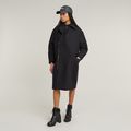 Oversized Zip Cocoon Coat - Grey - Women