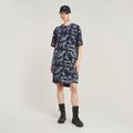 Sprayed Letters Loose Dress - Multi color - Women