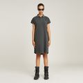 Seam Detail Polo Dress - Black - Women