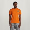 Vest Back Graphic T-Shirt - Orange - Men