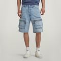 Denim Cargo Loose Shorts - Light blue - Men