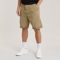 Pleated Chino Shorts - Beige - Men