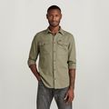 Marine Slim Shirt - Green - Men