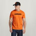 Distressed Logo T-Shirt - Orange - Men