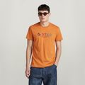 Multi Logo Graphic T-Shirt - Orange - Men