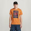 Camo Box Graphic T-Shirt - Orange - Men