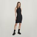 Rib Tank Dress Slim - Black - Women