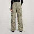 High Waist Cargo Pants - Green - Women