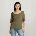 Back Seam Loose Top - Green - Women