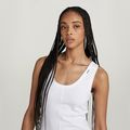 Front Seam Tank Top - White - Women