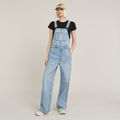 Straight Leg Dungaree - Light blue - Women