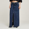 Baggy Maxi Skirt - Dark blue - Women