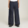 Mega Cargo Pants Denim - Dark blue - Women