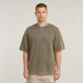 Acid Wash Loose Sweater - Brown - Men