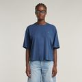 Horizontal Seam Loose Top - Medium blue - Women