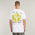 Back Graphic Loose T-Shirt - White - Men