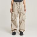 Balloon Cargo High Waist Pants - Beige - Women