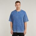 Acid Wash Loose Sweater - Medium blue - Men