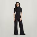 Wide Leg Jumpsuit - Black - Women