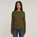 Slim Rib Mock Top - Green - Women