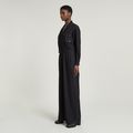 Tailored Wrap Jumpsuit - Black - Women