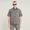Slanted Double Pocket Regular Shirt - Grey - Men
