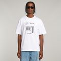 Shipping Graphic Boxy T-Shirt - White - Men