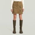 Cargo Short Skirt - Brown - Women