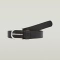 Thin Belt - antic silver/black metal - Men