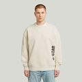 Sprayed 89 Graphic Loose Sweater - White - Men