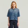 Boxy Relaxed 1-Pocket Shirt - faded terme - Women