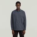 Panelled Pocket Regular Shirt - Dark blue - Men