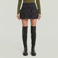Mini Cargo Skirt - Black - Women