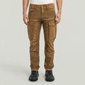 Rovic Zip 3D Regular Tapered Pants - Brown - Men