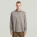 Panelled Pocket Regular Shirt - Beige - Men