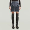 Viktoria Tone On Tone Skirt - Dark blue - Women