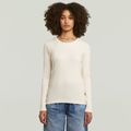 A-Line Slim Rib T-Shirt - White - Women
