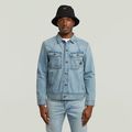 A-Line Slim Denim Jacket - sun faded pacific blue - Men
