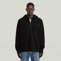 Script Half Zip Hoodie - Black - Men