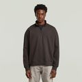 Essential Loose Half Zip Sweater - Brown - Men
