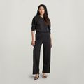 Wide Leg Jumpsuit - Black - Women