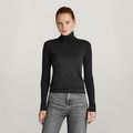 Core Slim Turtle Knit - Black - Women