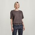 Adjustable Loose T-Shirt - Brown - Women