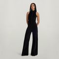 Velvet Jumpsuit - Black - Women