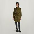 Military Shirt Dress - Green - Women