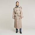 Macro Balloon Trench Coat - Beige - Women