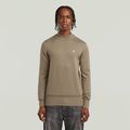 Core Knitted Mock Sweater - Brown - Men