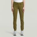 Blossite G-Shape Army High Skinny Pants - Green - Women