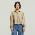 Macro Balloon Shirt - Beige - Women